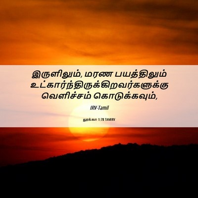 Picture 06 - லூக்கா 1:78 TAMIRV - இருளிலும், மரண - Bible Verse Picture