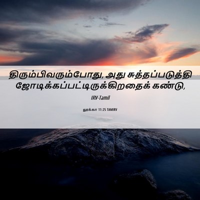 Picture 06 - லூக்கா 11:25 TAMIRV -  - Bible Verse Picture