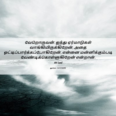Picture 06 - லூக்கா 14:19 TAMIRV - வேறொருவன்: ஐந்து - Bible Verse Picture