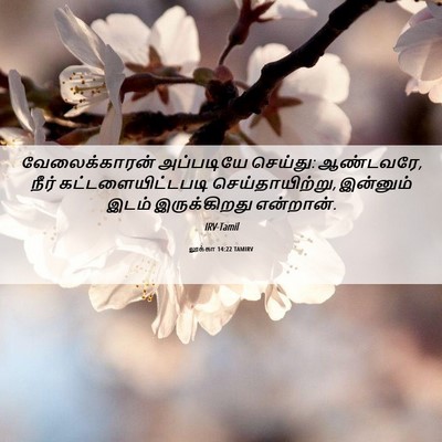 Picture 06 - லூக்கா 14:22 TAMIRV - வேலைக்காரன் - Bible Verse Picture