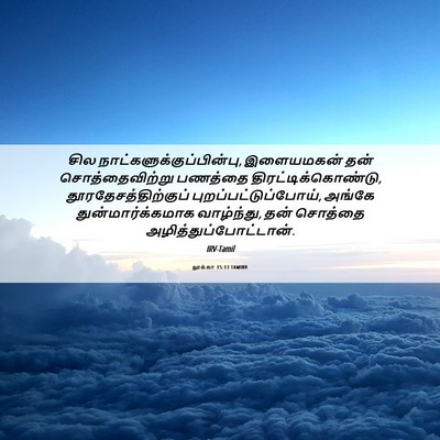 Picture 06 - லூக்கா 15:13 TAMIRV - சில - Bible Verse Picture