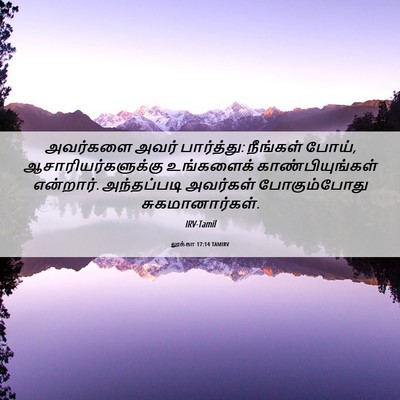 Picture 06 - லூக்கா 17:14 TAMIRV - அவர்களை அவர் - Bible Verse Picture