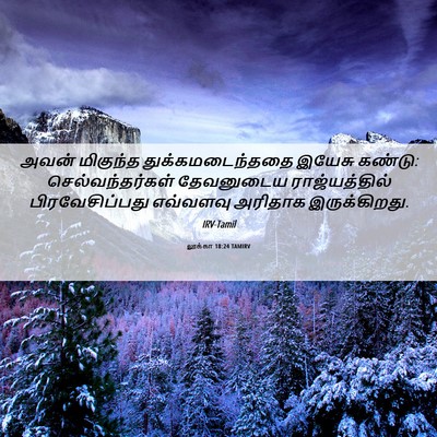 Picture 06 - லூக்கா 18:24 TAMIRV - அவன் மிகுந்த - Bible Verse Picture