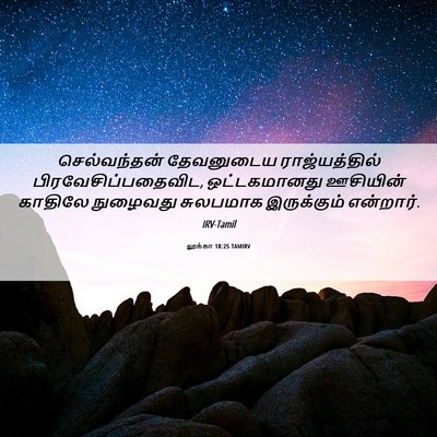 Picture 06 - லூக்கா 18:25 TAMIRV - செல்வந்தன் - Bible Verse Picture