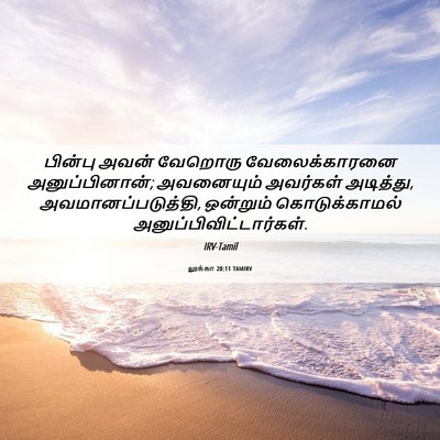 Picture 06 - லூக்கா 20:11 TAMIRV - பின்பு அவன் - Bible Verse Picture