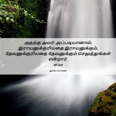 Picture 06 - லூக்கா 20:25 TAMIRV - அதற்கு அவர்: - Bible Verse Picture