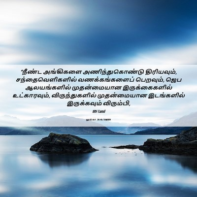 Picture 06 - லூக்கா 20:46 TAMIRV - “நீண்ட அங்கிகளை - Bible Verse Picture