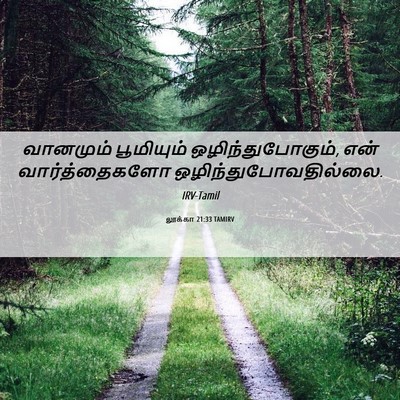 Picture 06 - லூக்கா 21:33 TAMIRV - வானமும் பூமியும் - Bible Verse Picture