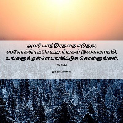 Picture 06 - லூக்கா 22:17 TAMIRV - அவர் பாத்திரத்தை - Bible Verse Picture