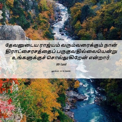 Picture 06 - லூக்கா 22:18 TAMIRV - தேவனுடைய ராஜ்யம் - Bible Verse Picture