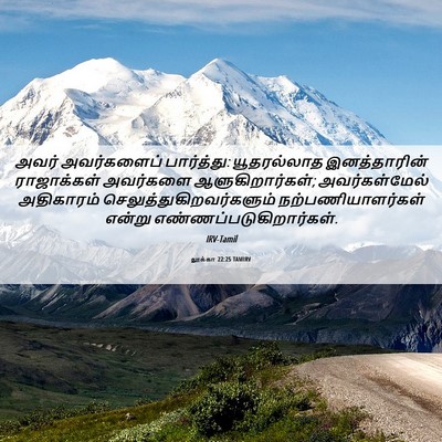Picture 06 - லூக்கா 22:25 TAMIRV - அவர் அவர்களைப் - Bible Verse Picture
