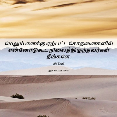 Picture 06 - லூக்கா 22:28 TAMIRV - மேலும் எனக்கு - Bible Verse Picture