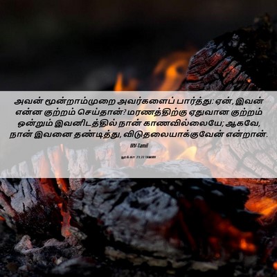 Picture 06 - லூக்கா 23:22 TAMIRV - அவன் மூன்றாம்முறை - Bible Verse Picture