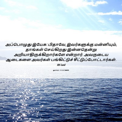 Picture 06 - லூக்கா 23:34 TAMIRV - அப்பொழுது இயேசு: - Bible Verse Picture
