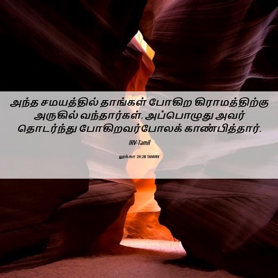 Picture 06 - லூக்கா 24:28 TAMIRV - அந்த சமயத்தில் - Bible Verse Picture