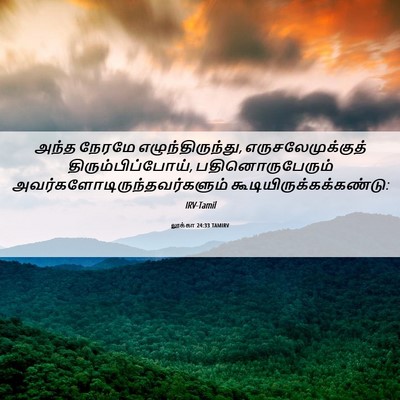 Picture 06 - லூக்கா 24:33 TAMIRV - அந்த நேரமே - Bible Verse Picture