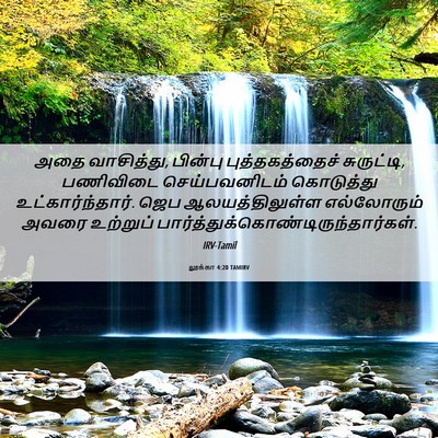 Picture 06 - லூக்கா 4:20 TAMIRV - அதை வாசித்து, - Bible Verse Picture