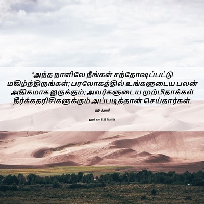 Picture 06 - லூக்கா 6:23 TAMIRV - “அந்த நாளிலே - Bible Verse Picture
