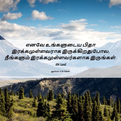 Picture 06 - லூக்கா 6:36 TAMIRV - எனவே உங்களுடைய - Bible Verse Picture