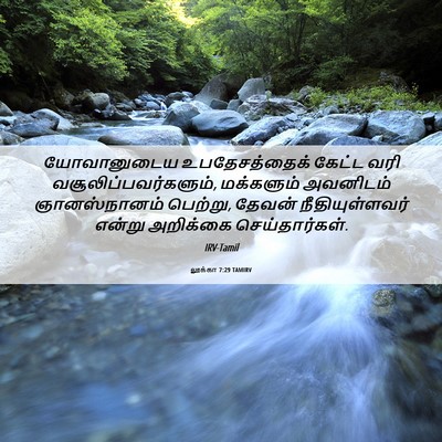 Picture 06 - லூக்கா 7:29 TAMIRV - யோவானுடைய - Bible Verse Picture