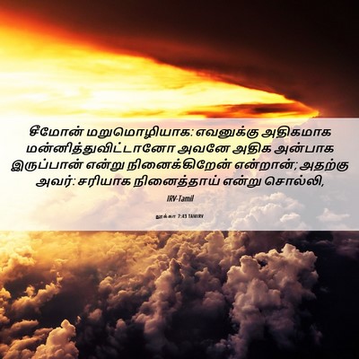 Picture 06 - லூக்கா 7:43 TAMIRV - சீமோன் - Bible Verse Picture