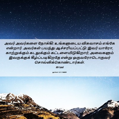 Picture 06 - லூக்கா 8:25 TAMIRV - அவர் அவர்களை - Bible Verse Picture