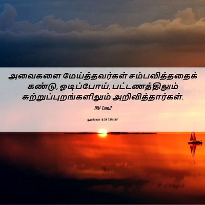 Picture 06 - லூக்கா 8:34 TAMIRV - அவைகளை - Bible Verse Picture