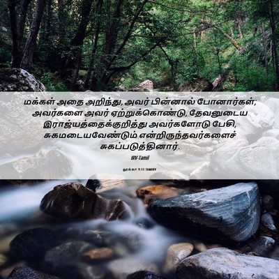 Picture 06 - லூக்கா 9:11 TAMIRV - மக்கள் அதை - Bible Verse Picture