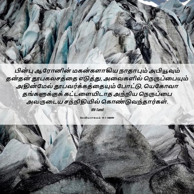 Picture 06 - லேவியராகமம் 10:1 TAMIRV - பின்பு ஆரோனின் - Bible Verse Picture
