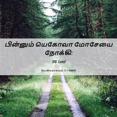 Picture 06 - லேவியராகமம் 12:1 TAMIRV - பின்னும் யெகோவா - Bible Verse Picture