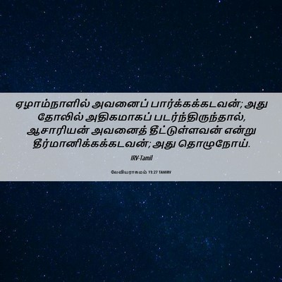 Picture 06 - லேவியராகமம் 13:27 TAMIRV - ஏழாம்நாளில் - Bible Verse Picture