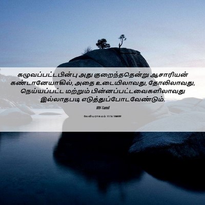 Picture 06 - லேவியராகமம் 13:56 TAMIRV - கழுவப்பட்டபின்பு - Bible Verse Picture