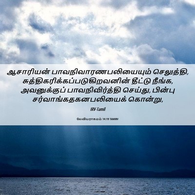 Picture 06 - லேவியராகமம் 14:19 TAMIRV - ஆசாரியன் - Bible Verse Picture