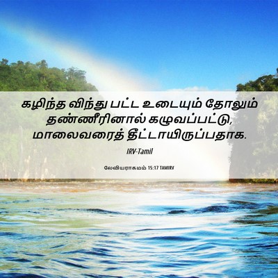 Picture 06 - லேவியராகமம் 15:17 TAMIRV - கழிந்த விந்து - Bible Verse Picture