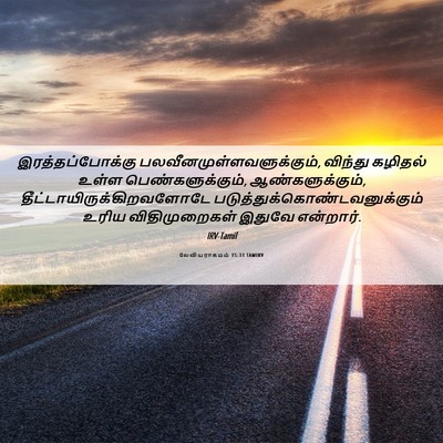 Picture 06 - லேவியராகமம் 15:33 TAMIRV - இரத்தப்போக்கு - Bible Verse Picture