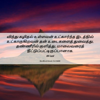 Picture 06 - லேவியராகமம் 15:6 TAMIRV - விந்து கழிதல் - Bible Verse Picture