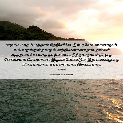 Picture 06 - லேவியராகமம் 16:29 TAMIRV - “ஏழாம் மாதம் - Bible Verse Picture