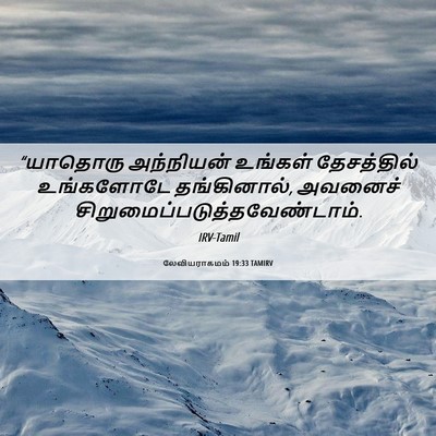 Picture 06 - லேவியராகமம் 19:33 TAMIRV - “யாதொரு அந்நியன் - Bible Verse Picture