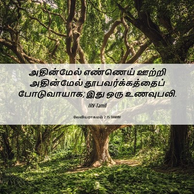 Picture 06 - லேவியராகமம் 2:15 TAMIRV - அதின்மேல் எண்ணெய் - Bible Verse Picture