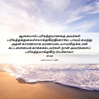 Picture 06 - லேவியராகமம் 22:9 TAMIRV - ஆகையால் - Bible Verse Picture