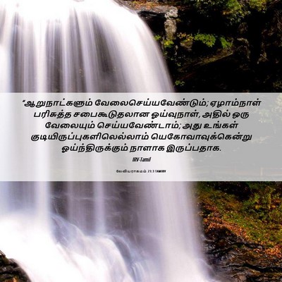 Picture 06 - லேவியராகமம் 23:3 TAMIRV - “ஆறுநாட்களும் - Bible Verse Picture
