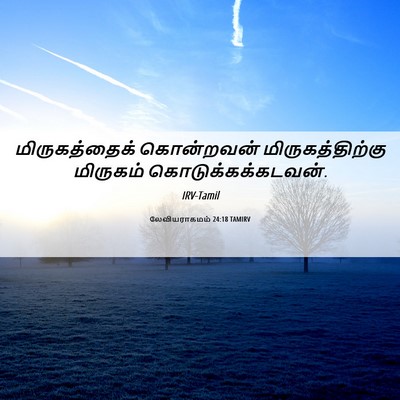 Picture 06 - லேவியராகமம் 24:18 TAMIRV - மிருகத்தைக் - Bible Verse Picture