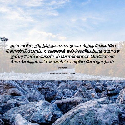 Picture 06 - லேவியராகமம் 24:23 TAMIRV - அப்படியே, - Bible Verse Picture