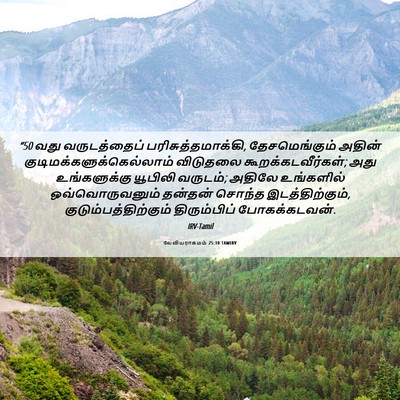 Picture 06 - லேவியராகமம் 25:10 TAMIRV - “50 வது வருடத்தைப் - Bible Verse Picture