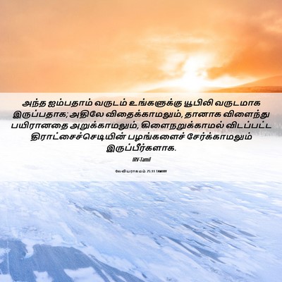 Picture 06 - லேவியராகமம் 25:11 TAMIRV - அந்த ஐம்பதாம் - Bible Verse Picture