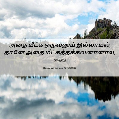 Picture 06 - லேவியராகமம் 25:26 TAMIRV - அதை மீட்க - Bible Verse Picture