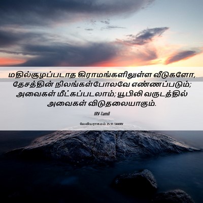 Picture 06 - லேவியராகமம் 25:31 TAMIRV - மதில்சூழப்படாத - Bible Verse Picture