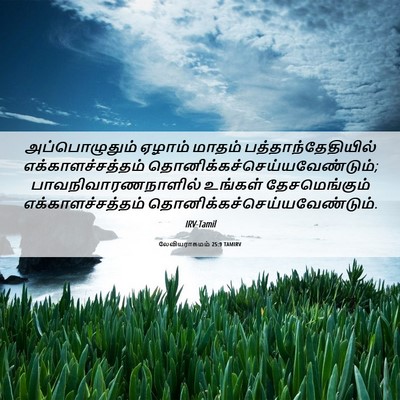 Picture 06 - லேவியராகமம் 25:9 TAMIRV - அப்பொழுதும் ஏழாம் - Bible Verse Picture