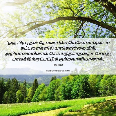 Picture 06 - லேவியராகமம் 4:22 TAMIRV - “ஒரு பிரபு தன் - Bible Verse Picture