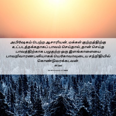Picture 06 - லேவியராகமம் 4:3 TAMIRV - அபிஷேகம் பெற்ற - Bible Verse Picture